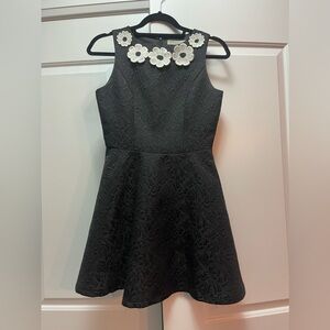 Luna Fit and Flare Black Dress